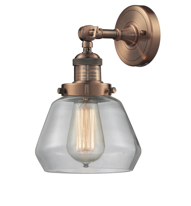 Innovations 203-AC-G172 One Light Wall Sconce, Antique Copper