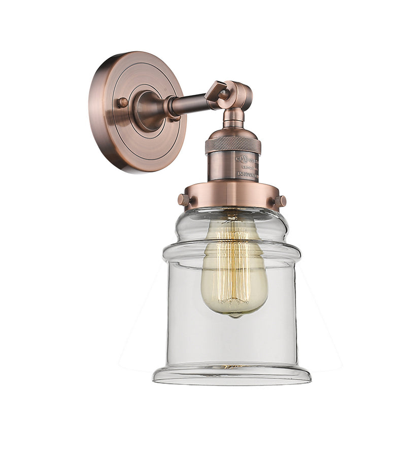 Innovations 203-AC-G182 One Light Wall Sconce, Antique Copper