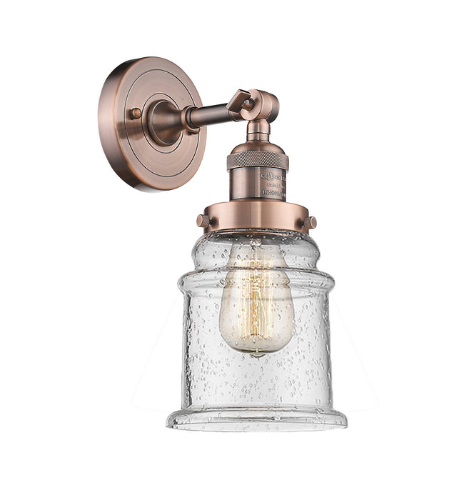 Innovations 203-AC-G184 One Light Wall Sconce, Antique Copper