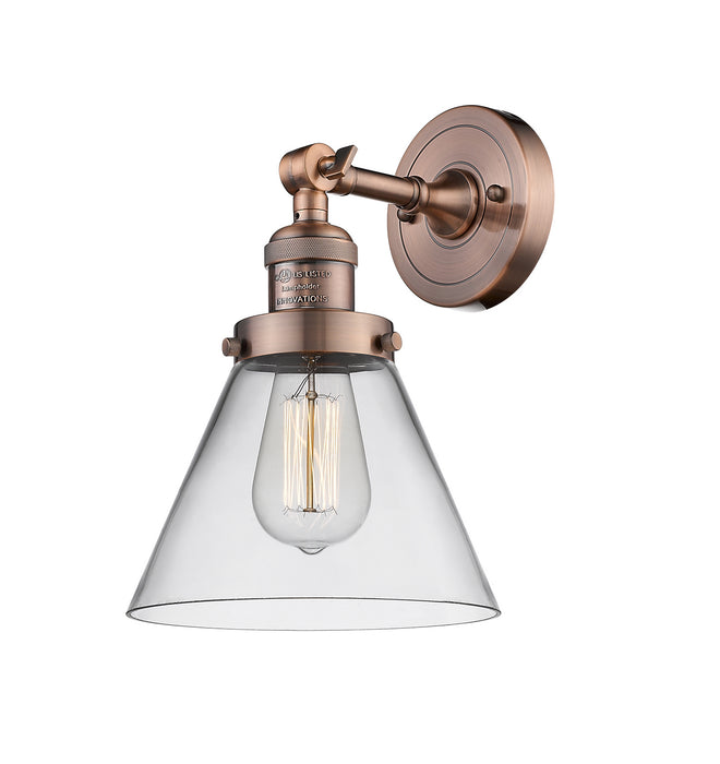 Innovations 203-AC-G42 One Light Wall Sconce, Antique Copper