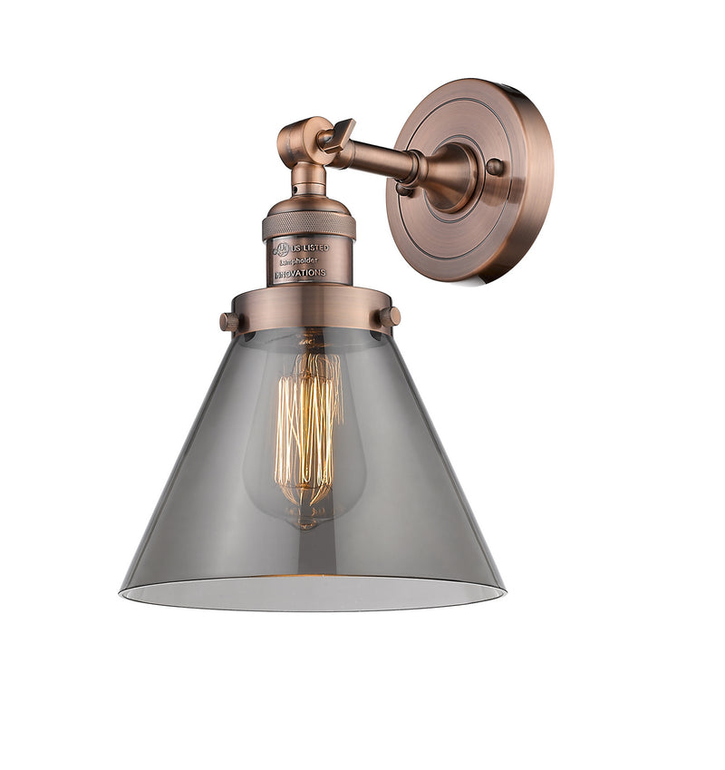 Innovations 203-AC-G43 One Light Wall Sconce, Antique Copper