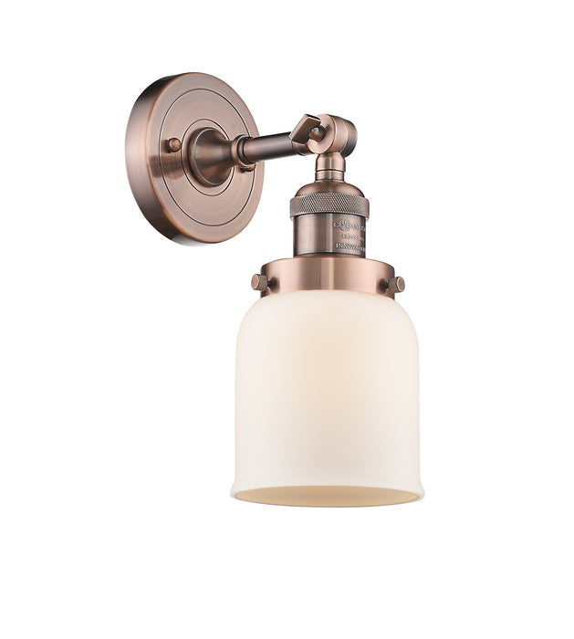 Innovations 203-AC-G51 One Light Wall Sconce, Antique Copper