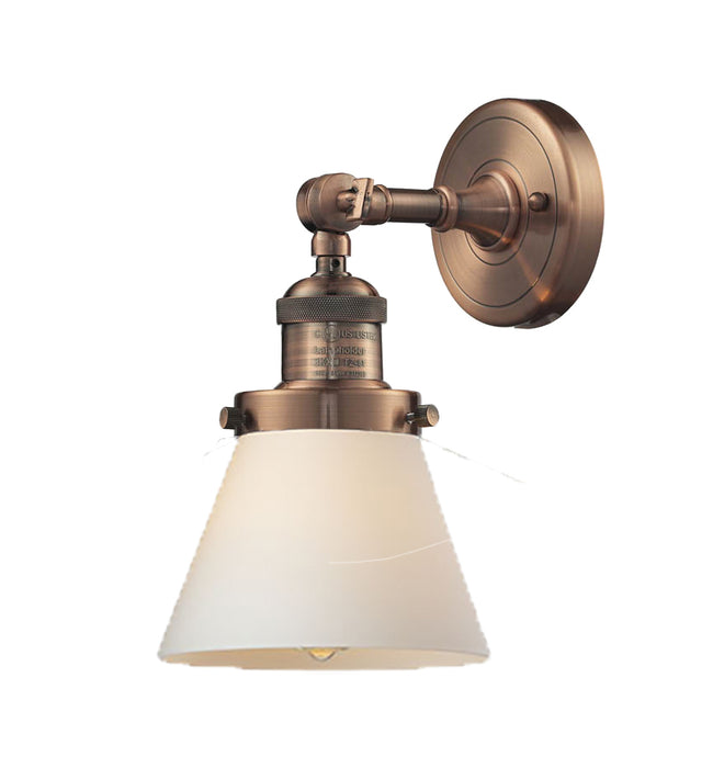Innovations 203-AC-G61 One Light Wall Sconce, Antique Copper