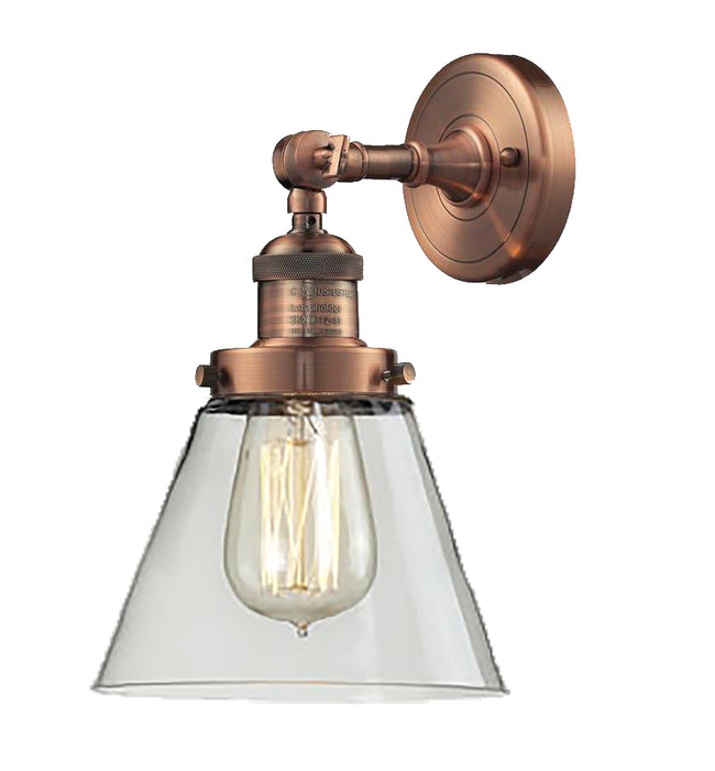 Innovations 203-AC-G62 One Light Wall Sconce, Antique Copper