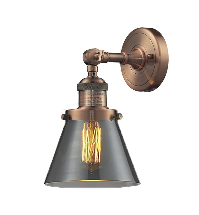 Innovations 203-AC-G63 One Light Wall Sconce, Antique Copper