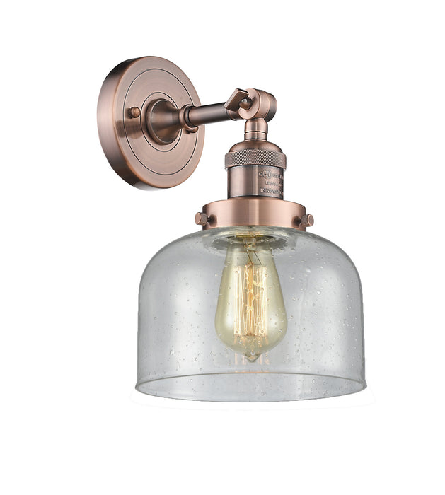Innovations 203-AC-G74 One Light Wall Sconce, Antique Copper