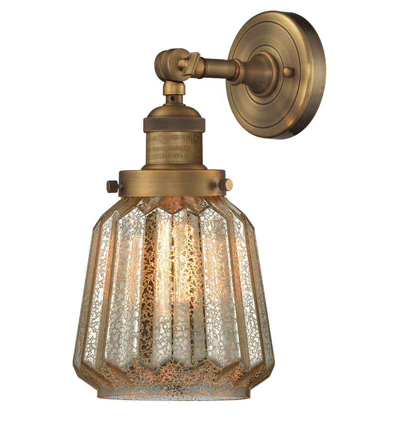 Innovations 203-BB-G146 One Light Wall Sconce, Brushed Brass