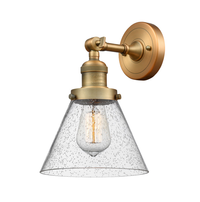 Innovations 203-BB-G44 One Light Wall Sconce, Brushed Brass