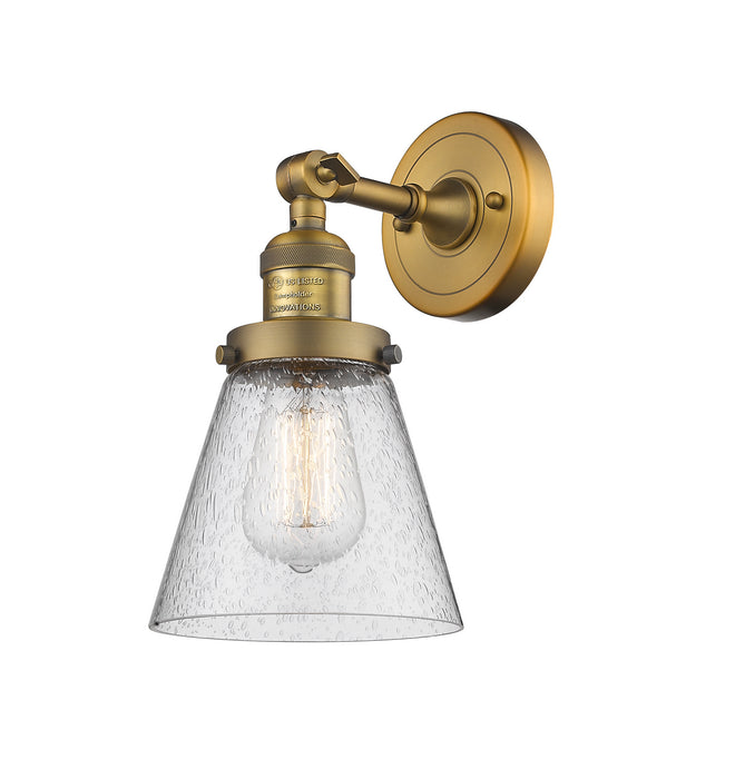 Innovations 203-BB-G64 One Light Wall Sconce, Brushed Brass