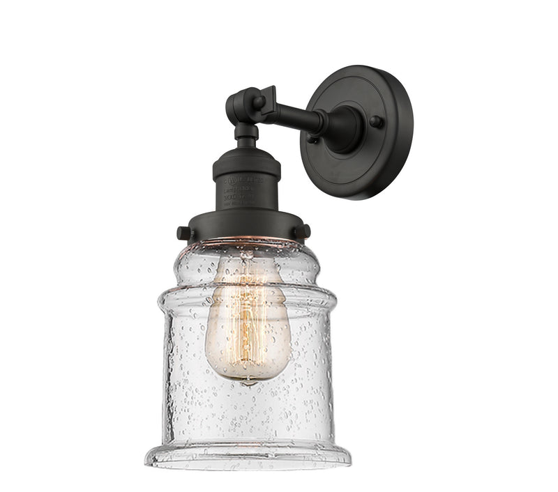 Innovations 203-OB-G184 One Light Wall Sconce, Oil Rubbed Bronze