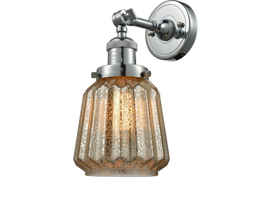 Innovations 203-PC-G146 One Light Wall Sconce, Polished Chrome