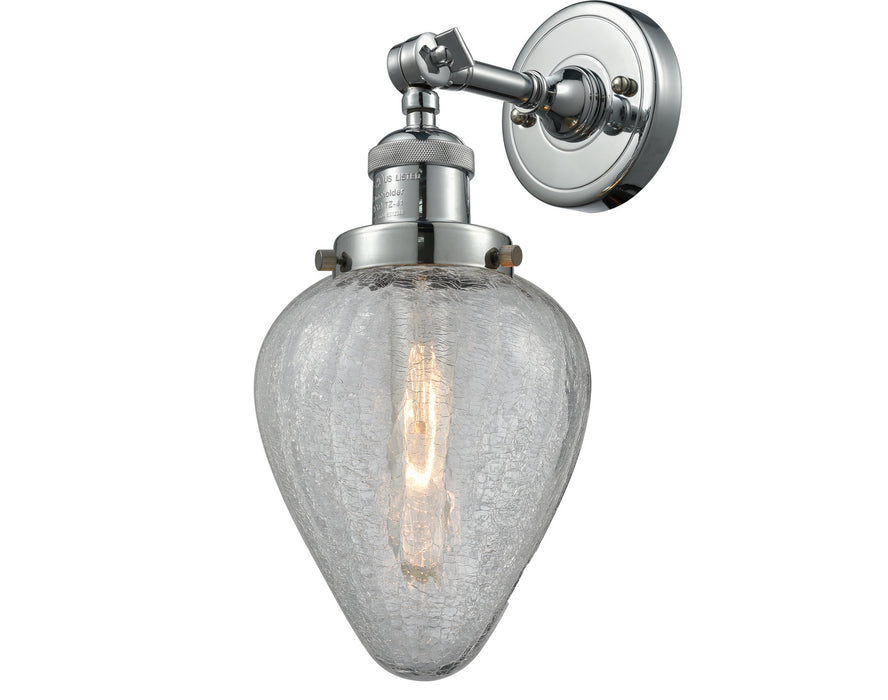 Innovations 203-PC-G165 One Light Wall Sconce, Polished Chrome