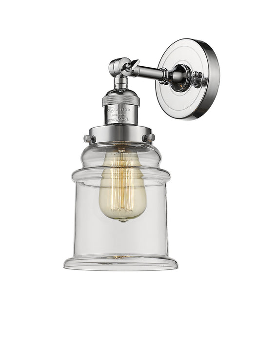 Innovations 203-PC-G182 One Light Wall Sconce, Polished Chrome
