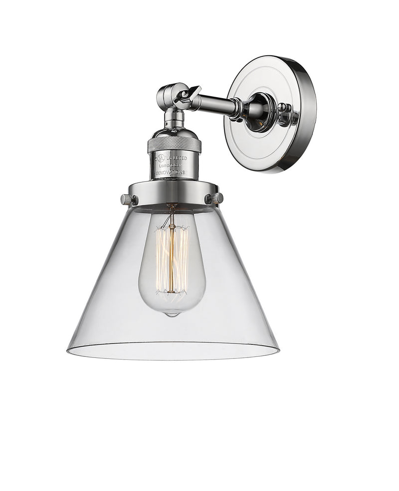 Innovations 203-PC-G42 One Light Wall Sconce, Polished Chrome