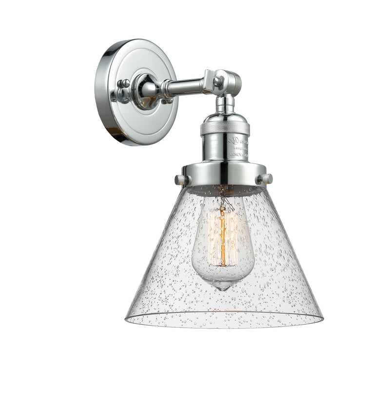 Innovations 203-PC-G44 One Light Wall Sconce, Polished Chrome
