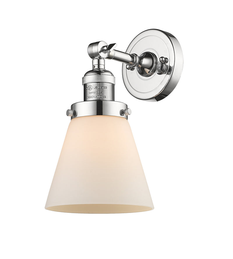 Innovations 203-PC-G61 One Light Wall Sconce, Polished Chrome