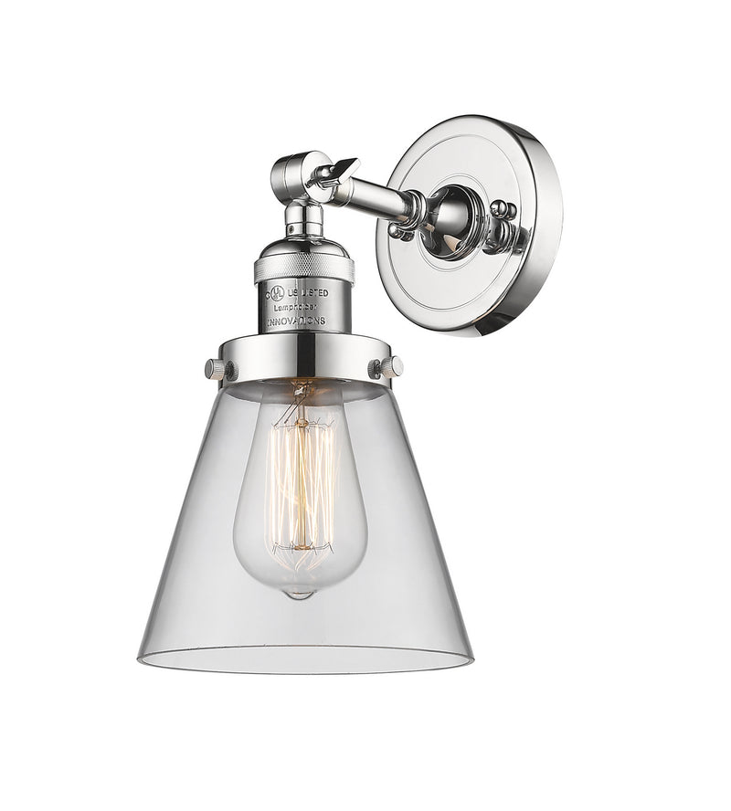 Innovations 203-PC-G62 One Light Wall Sconce, Polished Chrome