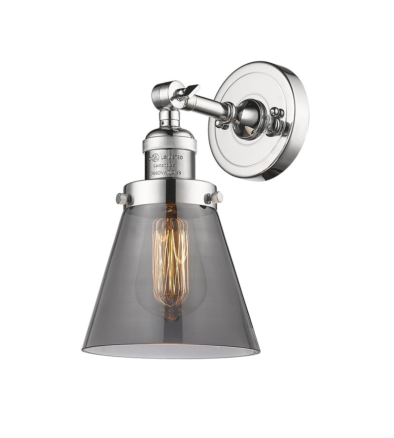 Innovations 203-PC-G63 One Light Wall Sconce, Polished Chrome
