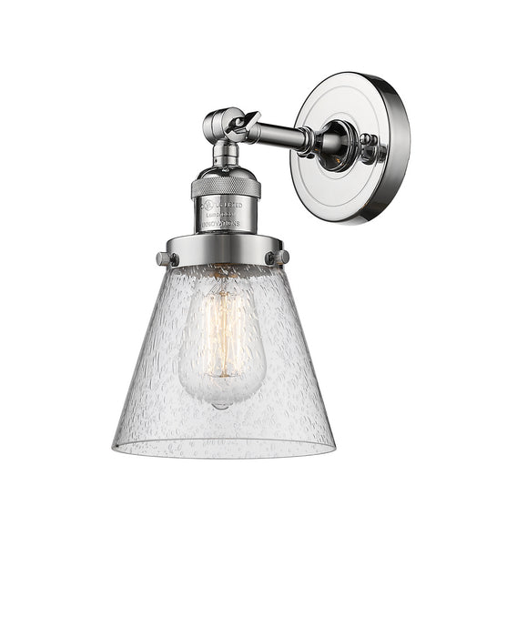 Innovations 203-PC-G64 One Light Wall Sconce, Polished Chrome