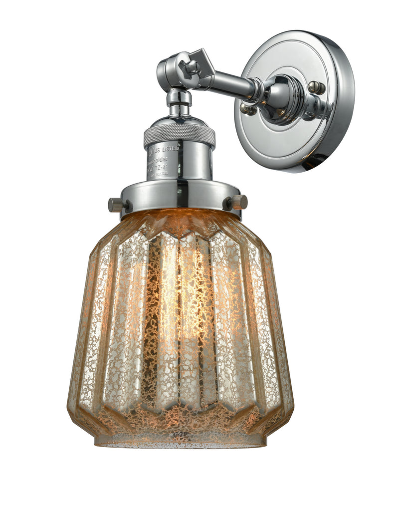 Innovations 203-PN-G146 One Light Wall Sconce, Polished Nickel