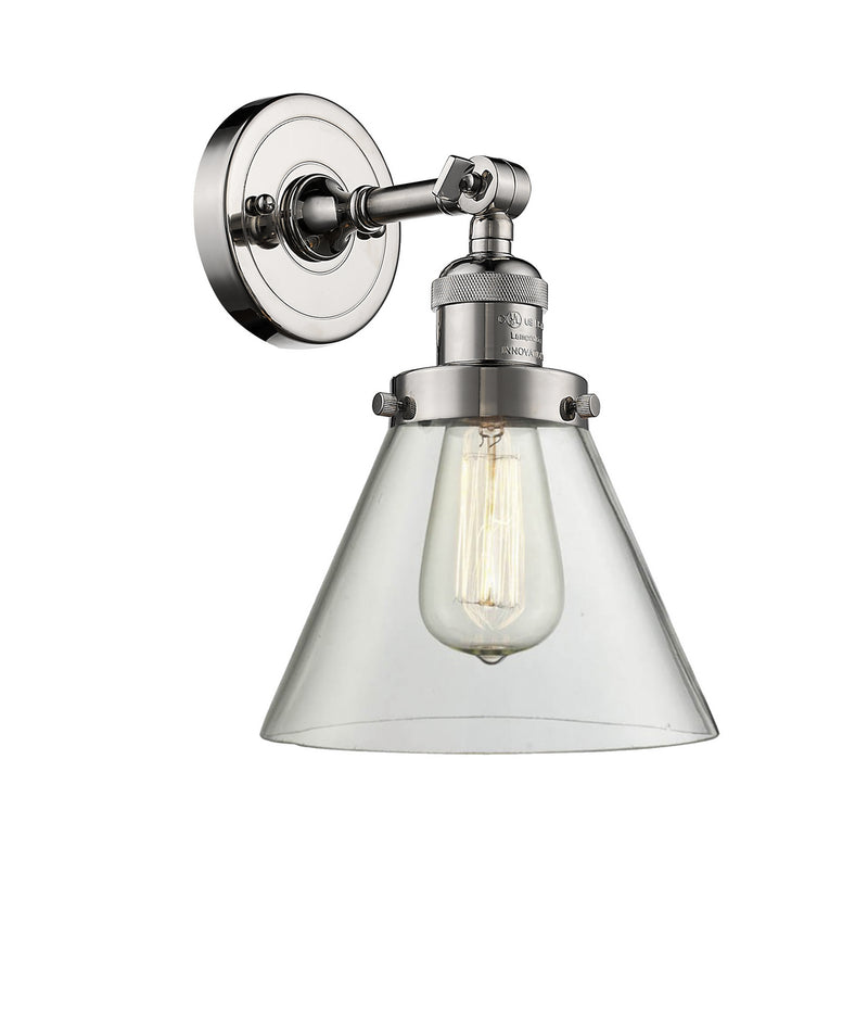 Innovations 203-PN-G42 One Light Wall Sconce, Polished Nickel