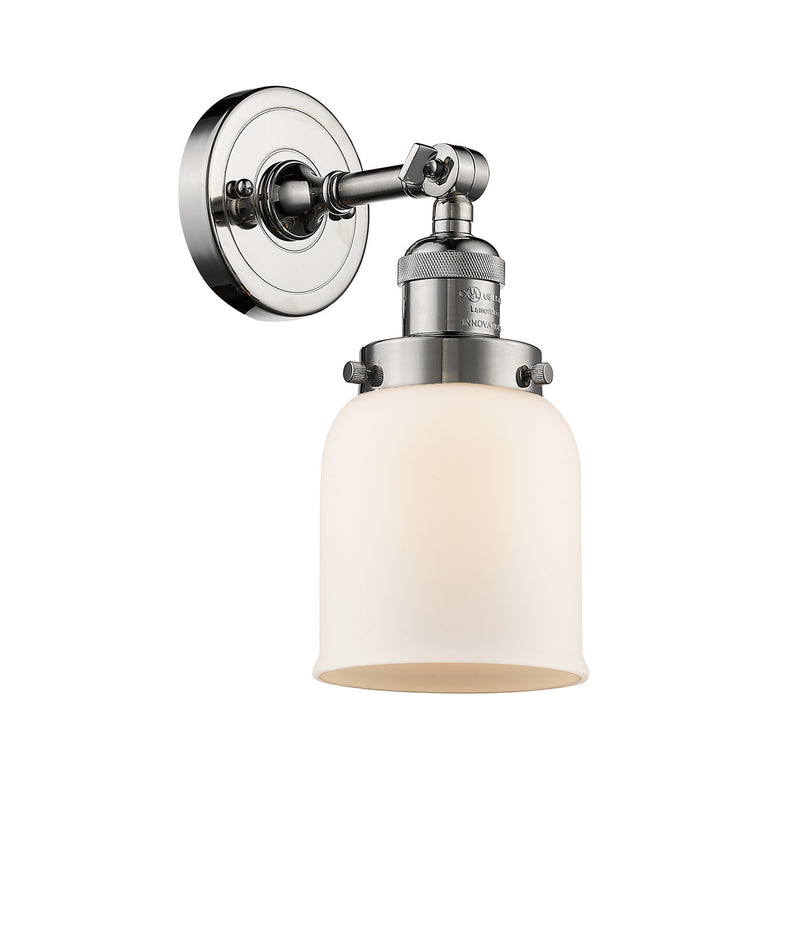 Innovations 203-PN-G51 One Light Wall Sconce, Polished Nickel