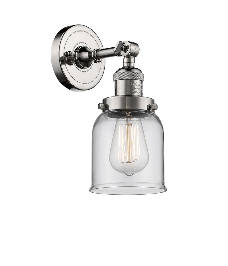 Innovations 203-PN-G52 One Light Wall Sconce, Polished Nickel
