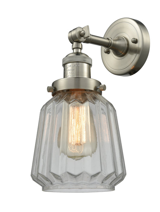 Innovations 203-SN-G142 One Light Wall Sconce, Brushed Satin Nickel
