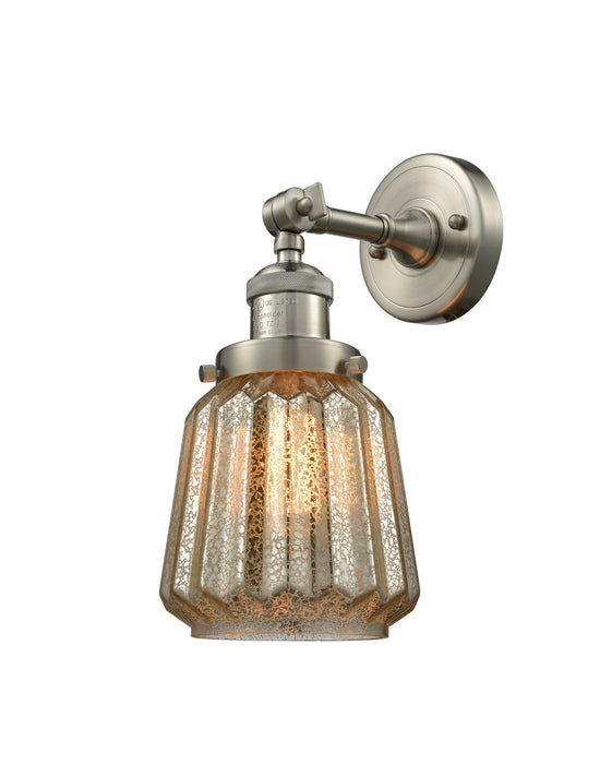 Innovations 203-SN-G146 One Light Wall Sconce, Brushed Satin Nickel