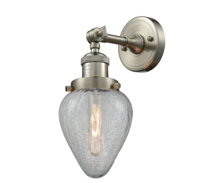 Innovations 203-SN-G165 One Light Wall Sconce, Brushed Satin Nickel