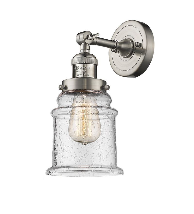 Innovations 203-SN-G184 One Light Wall Sconce, Brushed Satin Nickel