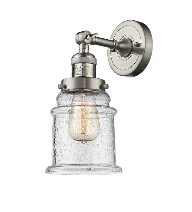 Innovations 203-SN-G184 One Light Wall Sconce, Brushed Satin Nickel