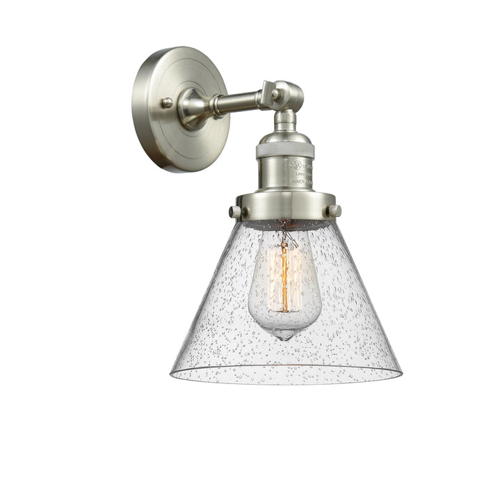 Innovations 203-SN-G44 One Light Wall Sconce, Brushed Satin Nickel