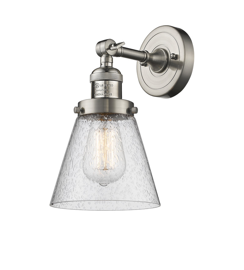 Innovations 203-SN-G64 One Light Wall Sconce, Brushed Satin Nickel