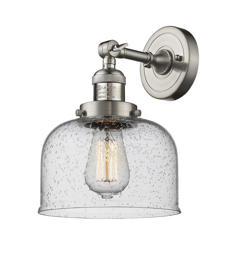 Innovations 203-SN-G74 One Light Wall Sconce, Brushed Satin Nickel