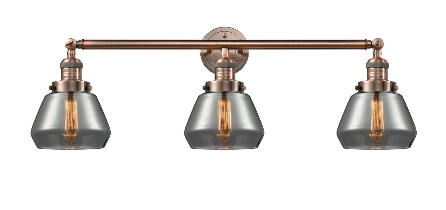 Innovations 205-AC-G173 Three Light Bath Vanity, Antique Copper