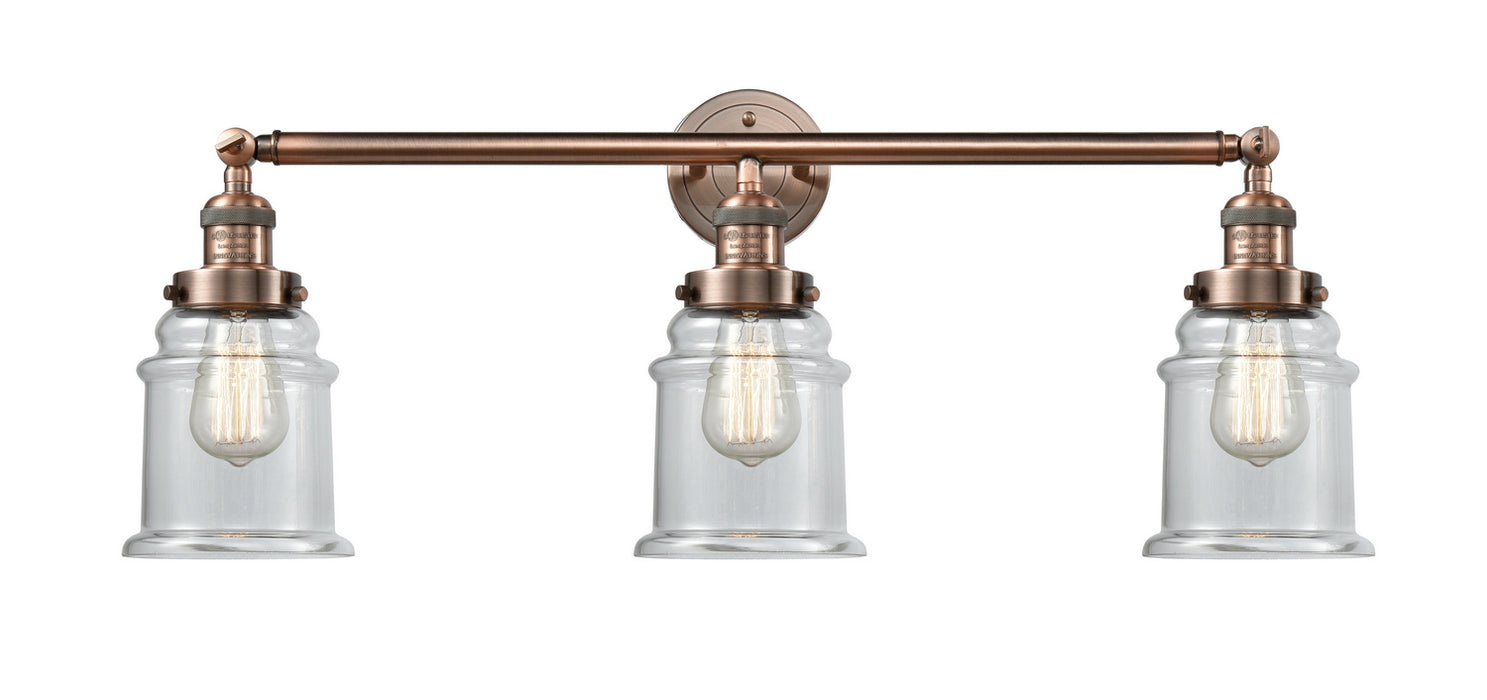 Innovations 205-AC-G182 Three Light Bath Vanity, Antique Copper