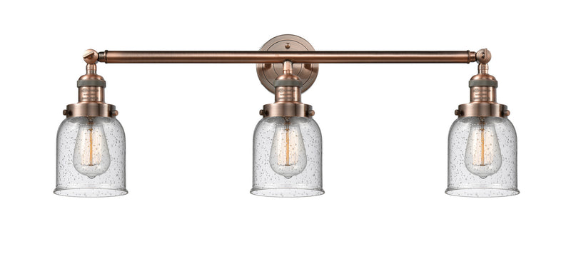 Innovations 205-AC-G54 Three Light Bath Vanity, Antique Copper