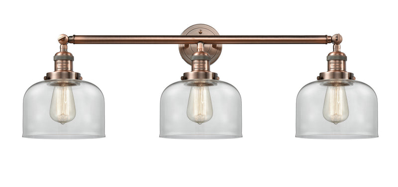 Innovations 205-AC-G72 Three Light Bath Vanity, Antique Copper