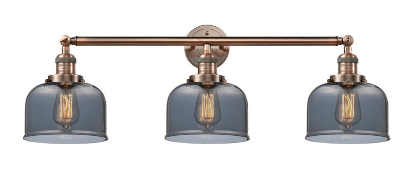 Innovations 205-AC-G73 Three Light Bath Vanity, Antique Copper