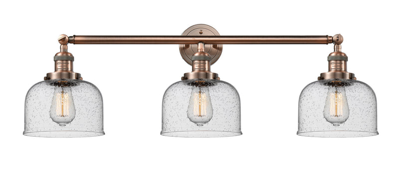 Innovations 205-AC-G74 Three Light Bath Vanity, Antique Copper