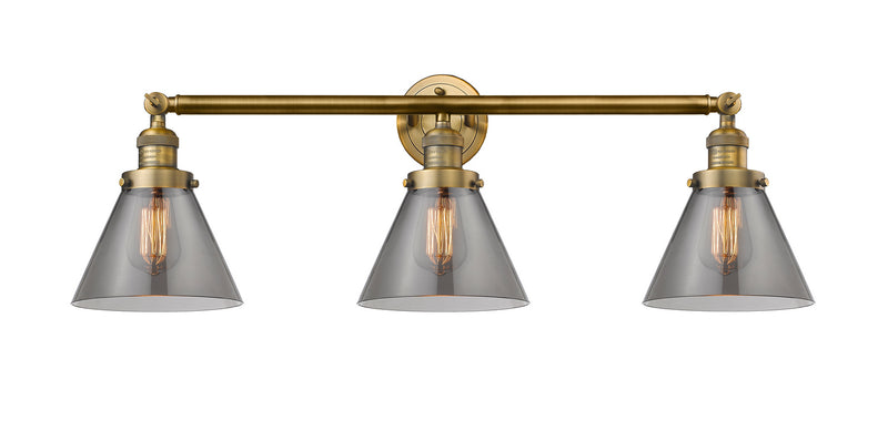Innovations 205-BB-G43 Three Light Bath Vanity, Brushed Brass