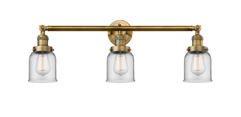 Innovations 205-BB-G52 Three Light Bath Vanity, Brushed Brass