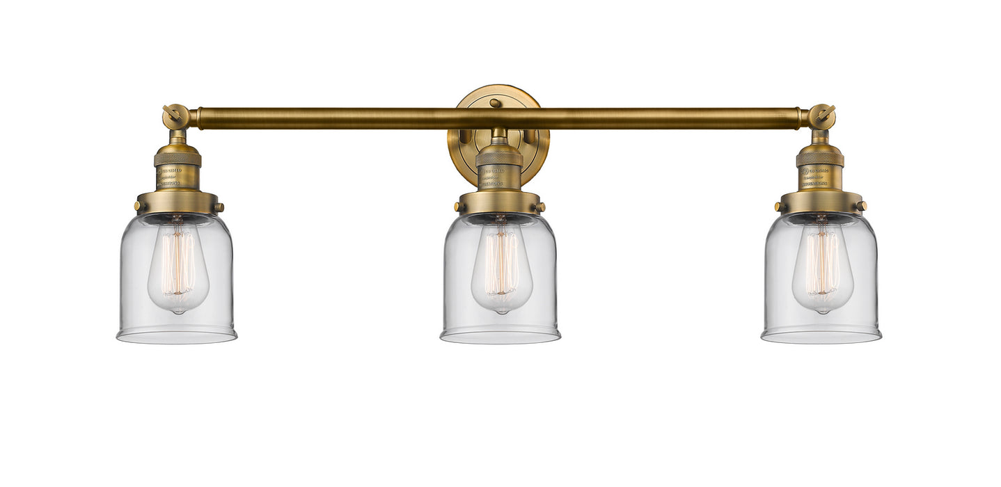 Innovations 205-BB-G52 Three Light Bath Vanity, Brushed Brass