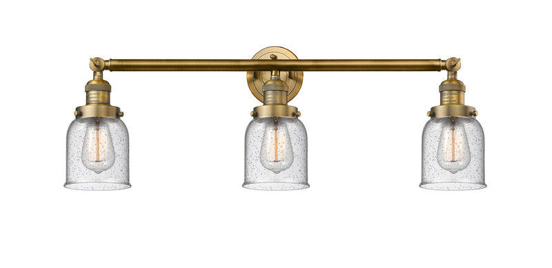 Innovations 205-BB-G54 Three Light Bath Vanity, Brushed Brass