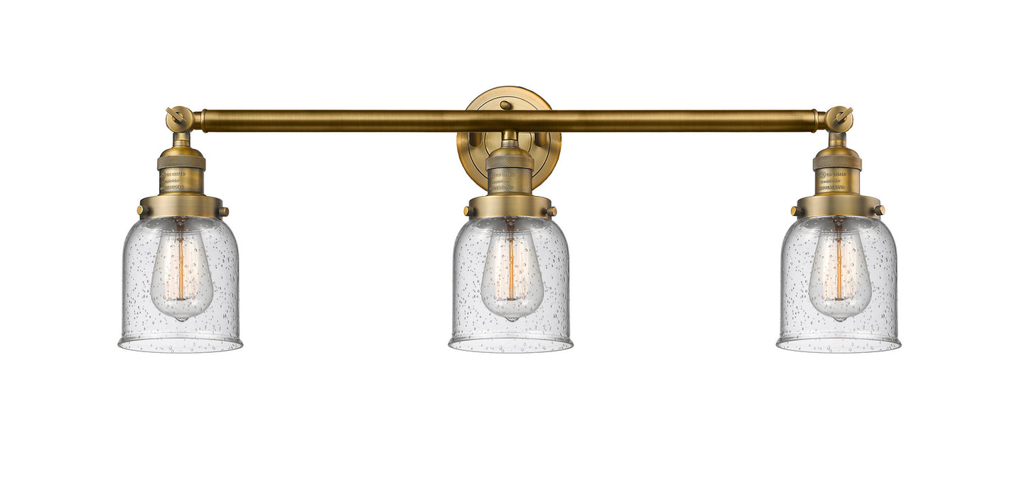 Innovations 205-BB-G54 Three Light Bath Vanity, Brushed Brass