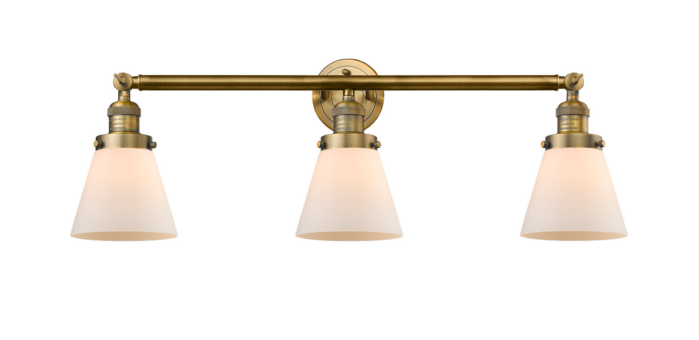 Innovations 205-BB-G61 Three Light Bath Vanity, Brushed Brass