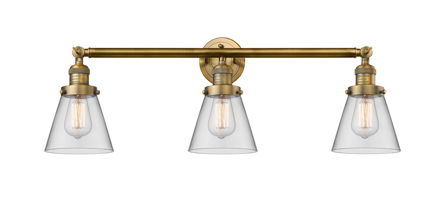 Innovations 205-BB-G62 Three Light Bath Vanity, Brushed Brass