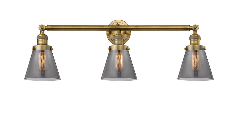 Innovations 205-BB-G63 Three Light Bath Vanity, Brushed Brass