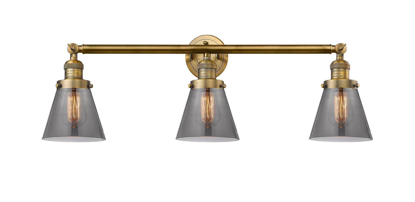 Innovations 205-BB-G63 Three Light Bath Vanity, Brushed Brass